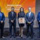 Imagen : Manuel Lorca, director nacional (s) de Sernageomin; William Henott; director de Operaciones, y Flavia Rojas, directora de Seguridad y Salud Ocupacional, ambos de Lundin Mining Caserones; Juan Andrés Morel, vicepresidente ejecutivo y COO de Lundin Mining; y diputado Ignacio Urcullú.